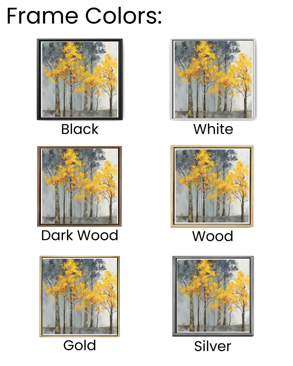 Abstract Forest Trees Canvas Art: Rustic Nature Painting, Ready to Hang