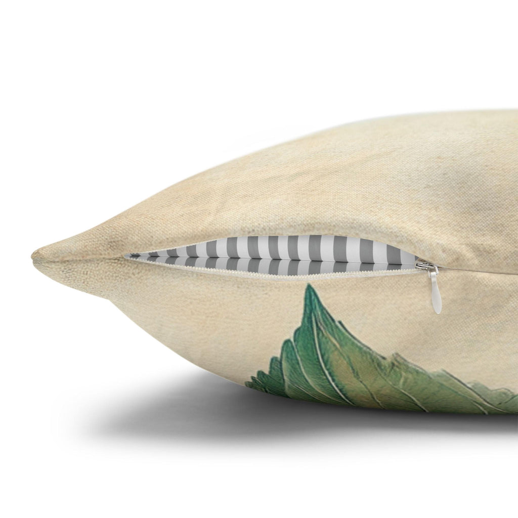 Rustic Heron Throw Pillow: Vintage Style Nature Cushion