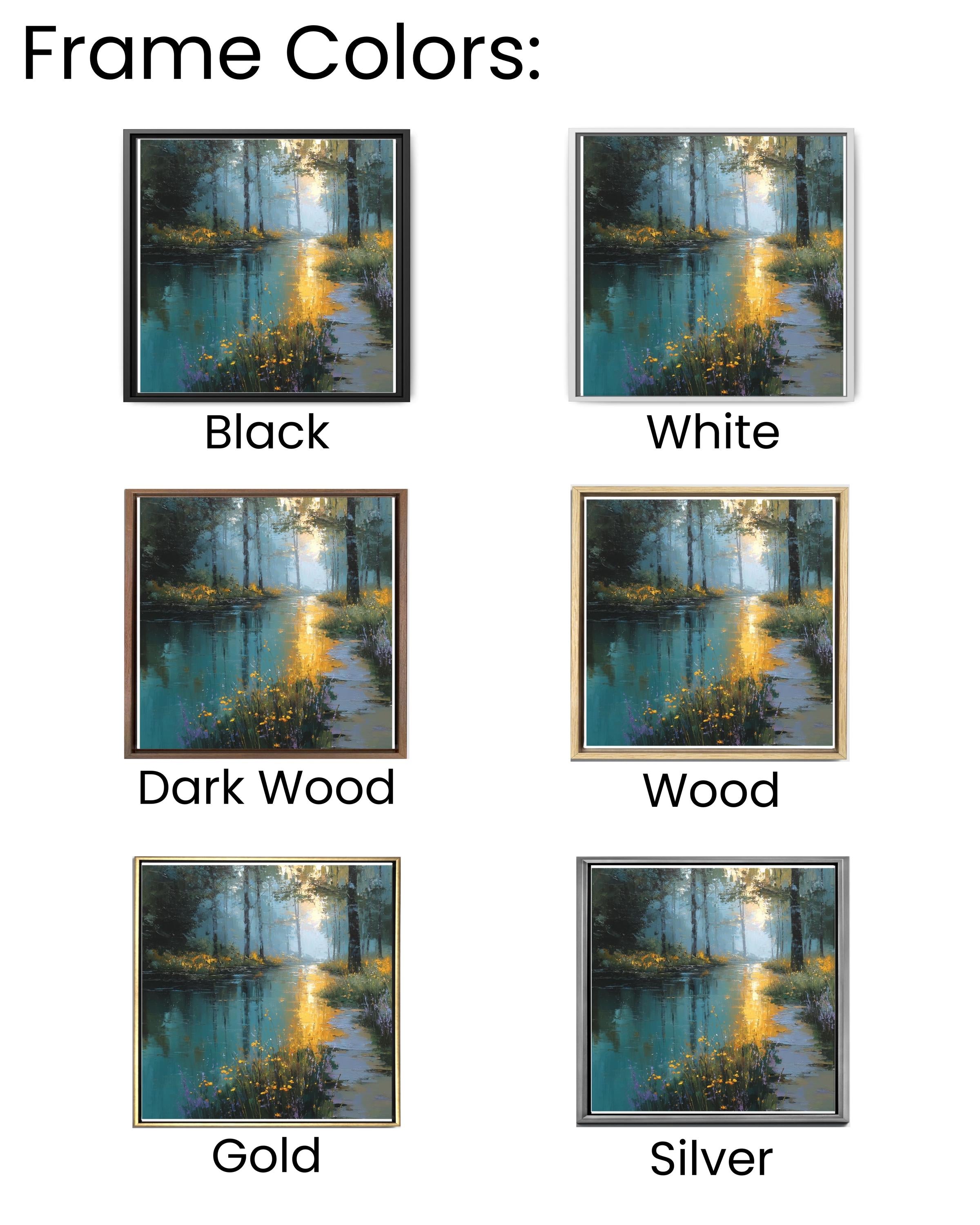 Abstract Forest Painting: Rustic Modern Canvas Wall Art