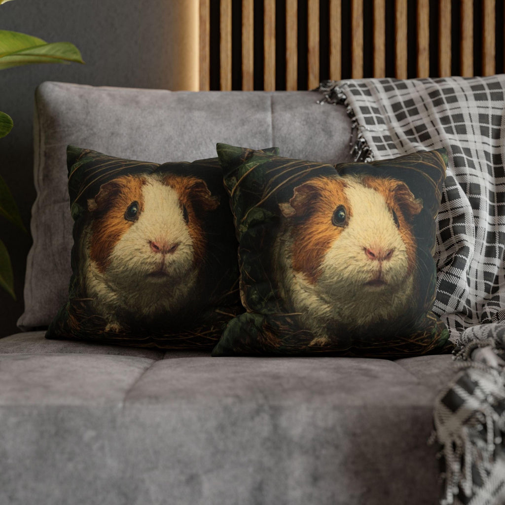 Guinea Pig Burrow Throw Pillow  Rustic Farmhouse Décor