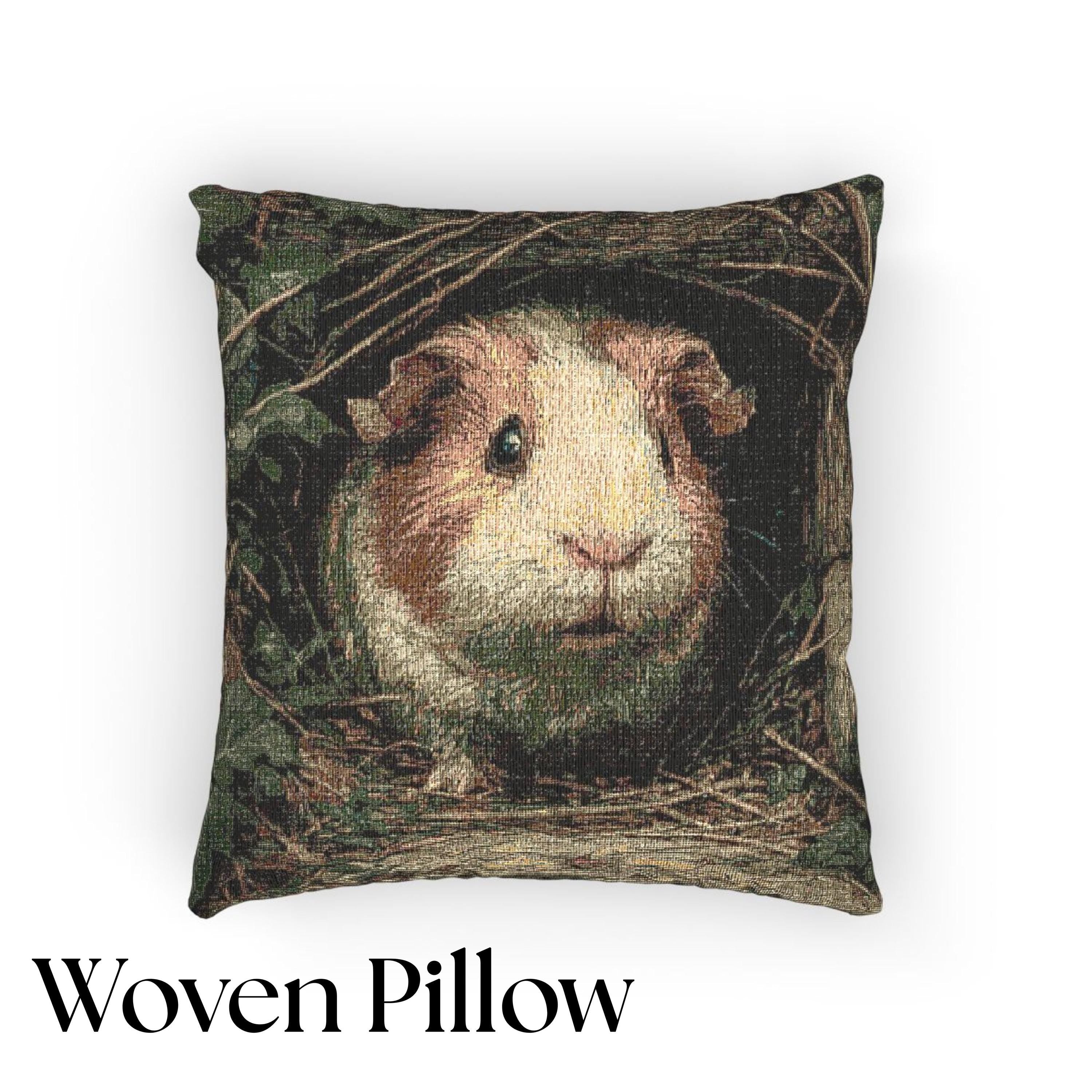 Guinea Pig Burrow Throw Pillow  Rustic Farmhouse Décor
